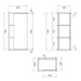 Sonas Corta 1 Door Wall Hung Medium Storage Unit - 350mm