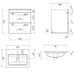 Sonas Corta 2 Drawer Wall Hung Vanity Unit With Basin