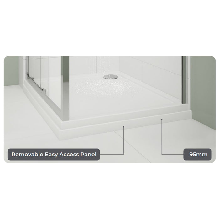 Sonas Kristal Easy Plumb Shower Tray Panel Kit with Adjustable Legs