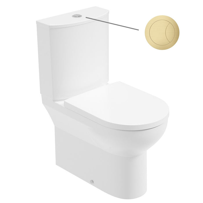 Sonas Eden Rimless Fully Shrouded Close Coupled Toilet with Soft Close Seat