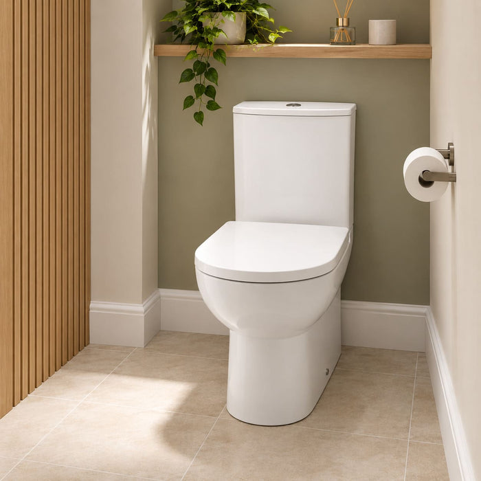 Sonas Eden Rimless Fully Shrouded Close Coupled Toilet with Soft Close Seat