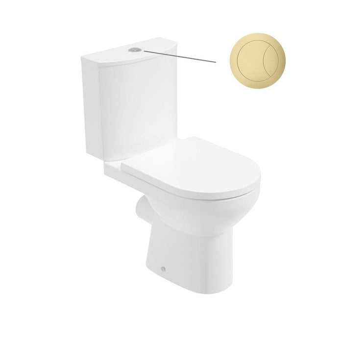Sonas Eden Rimless Open Back Close Coupled Toilet with Soft Close Seat and Cistern