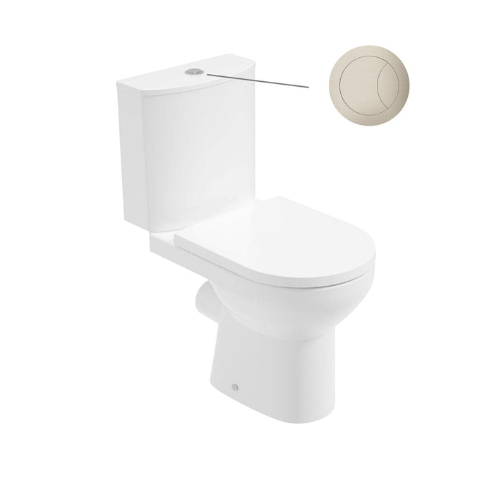 Sonas Eden Rimless Open Back Close Coupled Toilet with Soft Close Seat and Cistern
