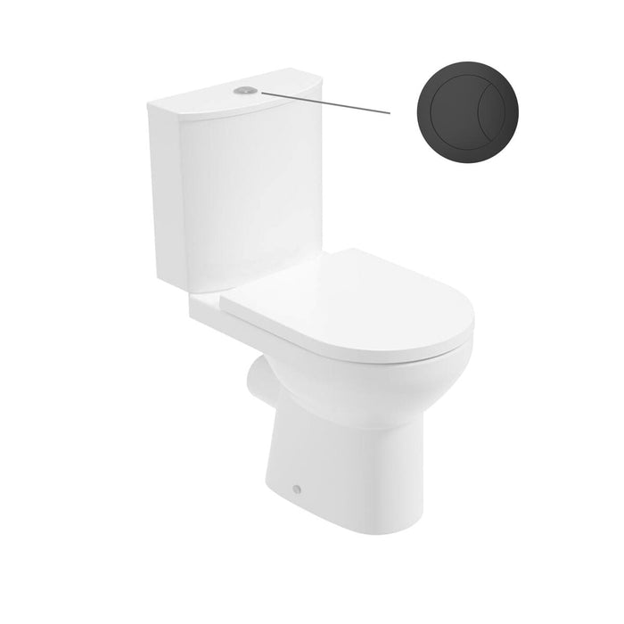 Sonas Eden Rimless Open Back Close Coupled Toilet with Soft Close Seat and Cistern