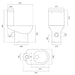 Sonas Eden Rimless Open Back Close Coupled Toilet