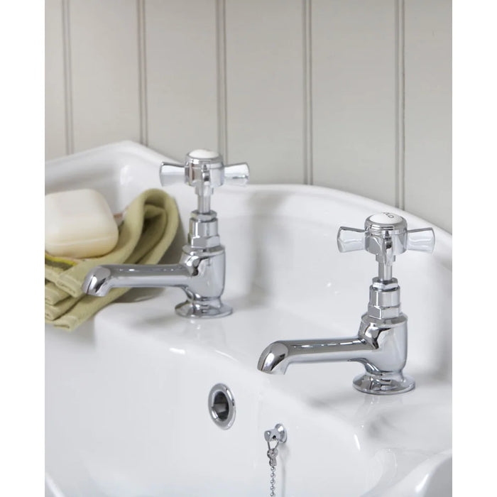 Sonas Edwardian Basin Taps - Chrome