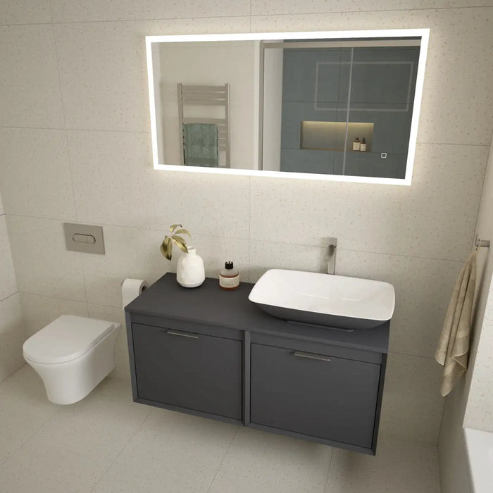 Sonas Fjord 1200mm 4 Drawer Wall Hung Vanity Unit With Countertop And Handle
