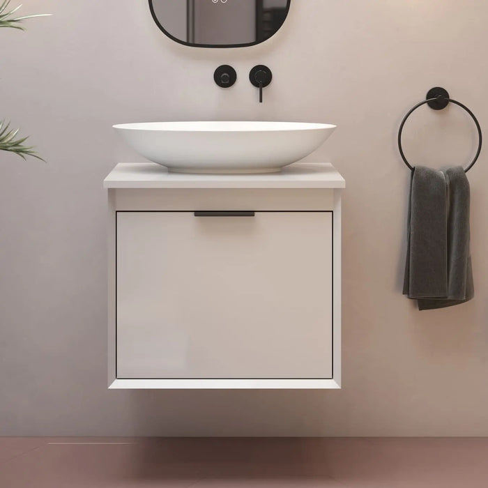 Sonas Fjord 2 Drawer Wall Hung Vanity Unit With Countertop And Handle
