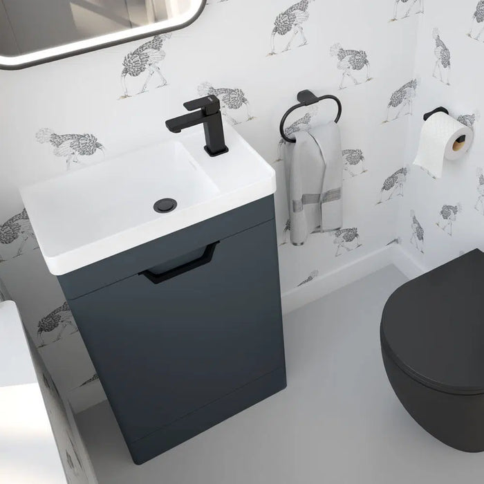 Sonas Freya 550mm 1 Door Floorstanding Vanity Unit With Basin And Handle