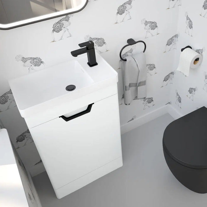 Sonas Freya 550mm 1 Door Floorstanding Vanity Unit With Basin And Handle