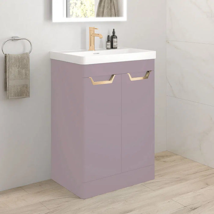 Sonas Freya 600mm 2 Door Floorstanding Vanity Unit With Basin And Handle