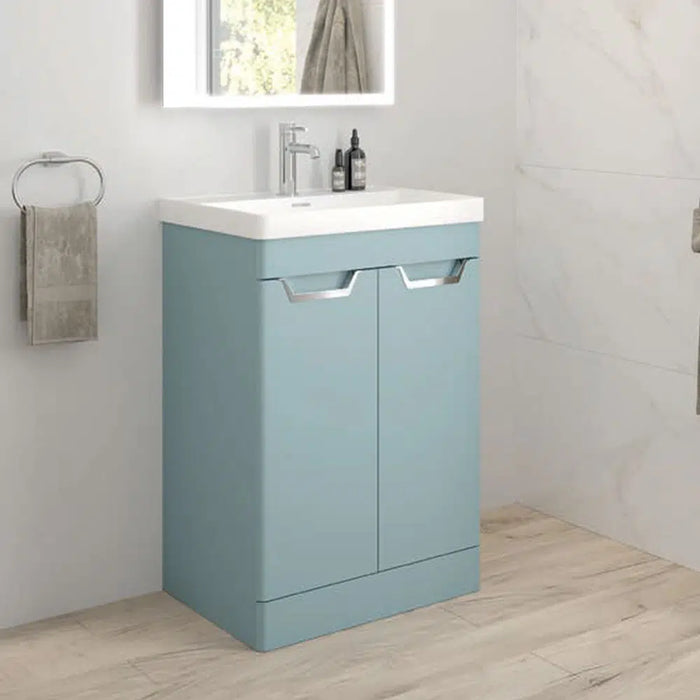 Sonas Freya 600mm 2 Door Floorstanding Vanity Unit With Basin And Handle