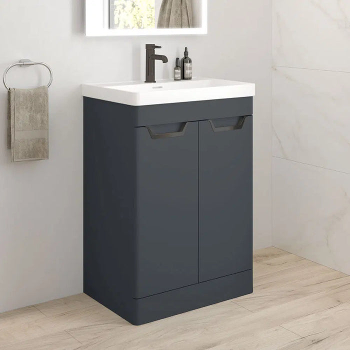 Sonas Freya 600mm 2 Door Floorstanding Vanity Unit With Basin And Handle