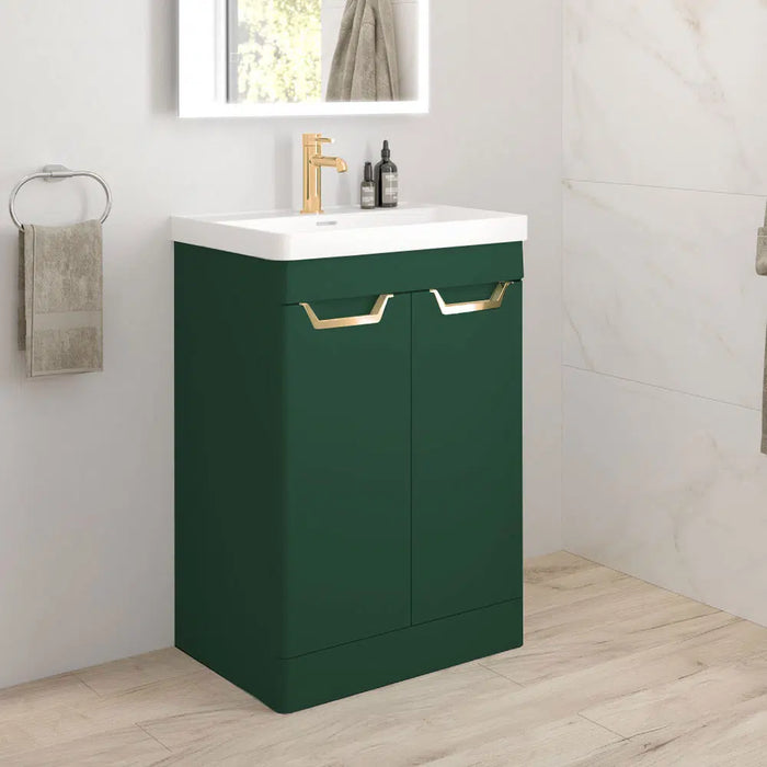 Sonas Freya 600mm 2 Door Floorstanding Vanity Unit With Basin And Handle