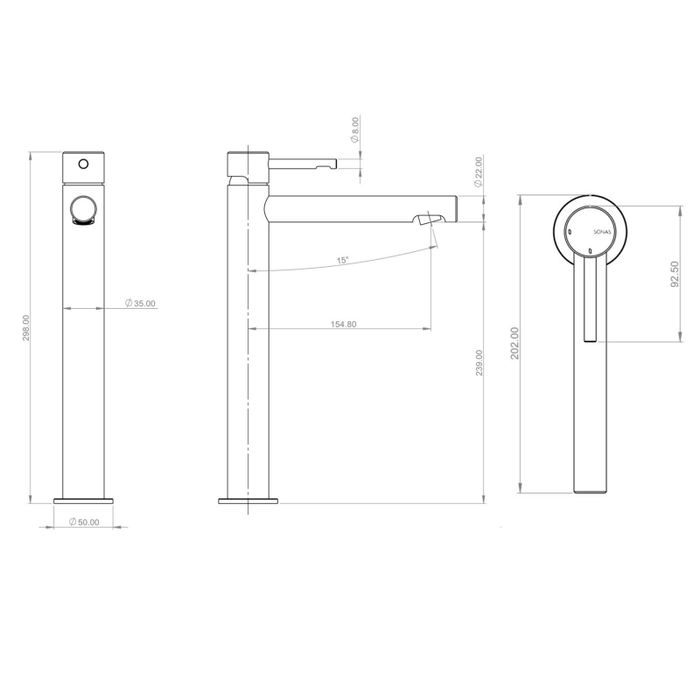 Sonas Hakk Freestanding Basin Mixer Tap