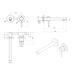 Sonas Hakk Wall Mounted Basin Mixer Tap