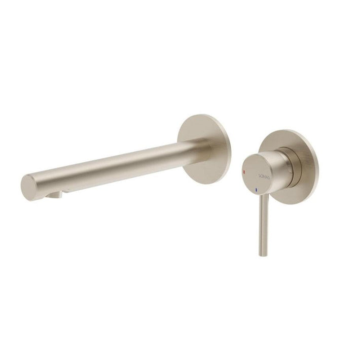 Sonas Hakk Wall Mounted Basin Mixer Tap - Brushed Nickel