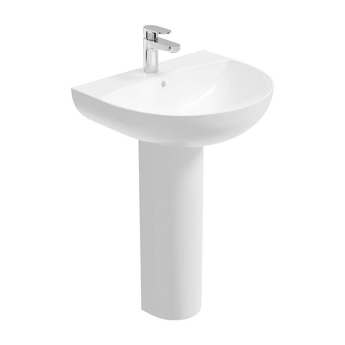 Sonas Horizon Round Basin With Full Pedestal 1 Tap Hole