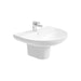 Sonas Horizon Round Basin With Semi Pedestal 1 Tap Hole