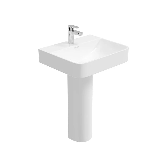 Sonas Horizon Square Basin With Full Pedestal 1 Tap Hole -