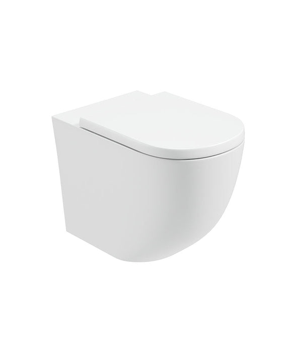 Sonas Inspire Rimless Back to Wall Toilet And Seat - Soft