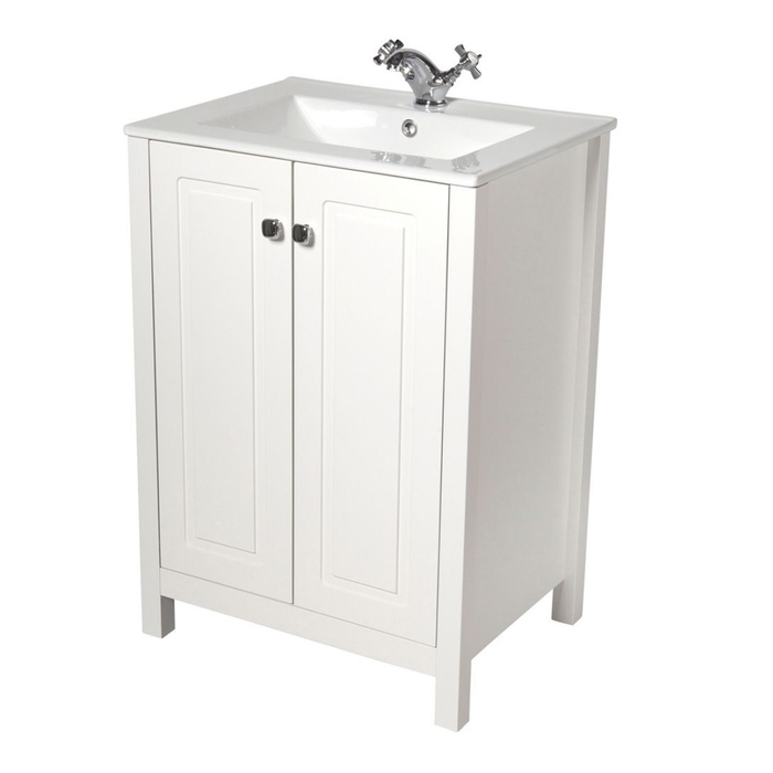 Sonas Kingston Floorstanding Vanity Unit With Basin - Chalk