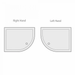 Sonas Kristal Secure Anti Slip Offset Quadrant Shower Tray