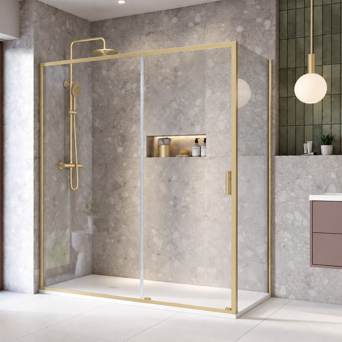 Sonas Living 8mm Sliding Shower Door with Side Panel