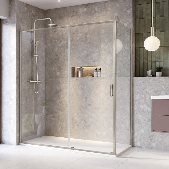 Sonas Living 8mm Sliding Shower Door with Side Panel