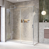 Sonas Living 8mm Sliding Shower Door with Side Panel
