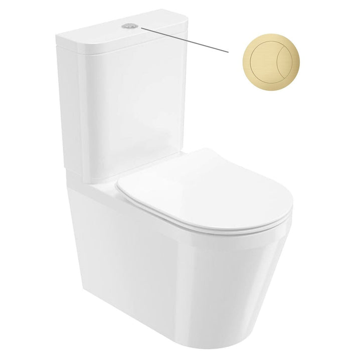 Sonas Living Fully Shrouded Close Coupled Toilet with Soft Close Seat and Cistern