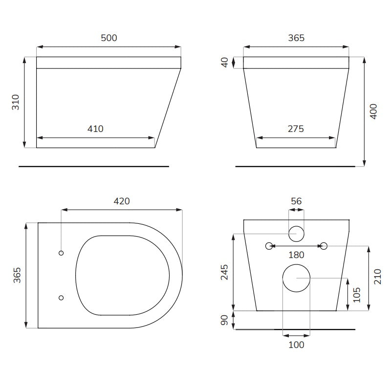 Sonas Living Wall Hung Toilet With Soft Close Seat