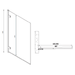 Sonas Lunar Hinged Bathscreen - 1500mm x 950mm - Polished