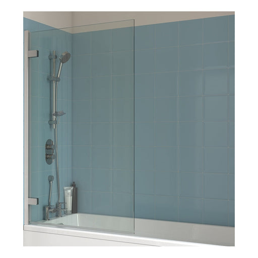 Sonas Lunar Hinged Bathscreen - 1500mm x 950mm - Polished