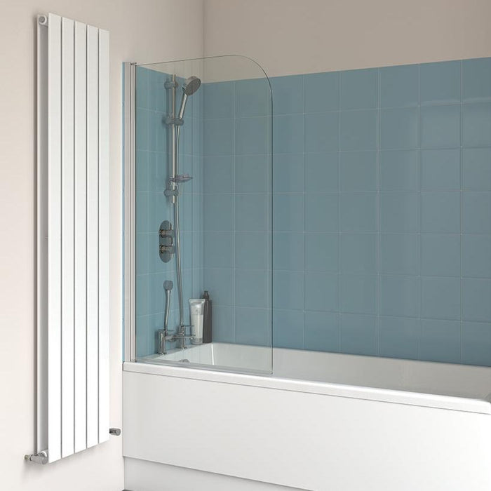 Sonas Lunar Radius Bathscreen - 1400mm x 800mm Polished