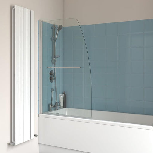 Sonas Lunar Radius Bathscreen With Towel Rail - 1400mm x