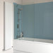 Sonas Lunar Two Panel Hinged Bathscreen - 1500mm x 1000mm