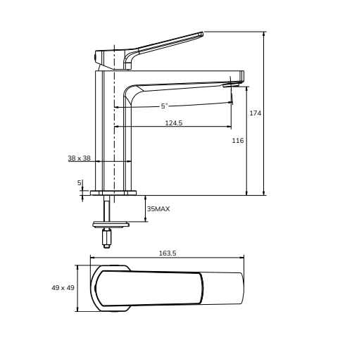 Sonas Luta Basin Mixer Tap