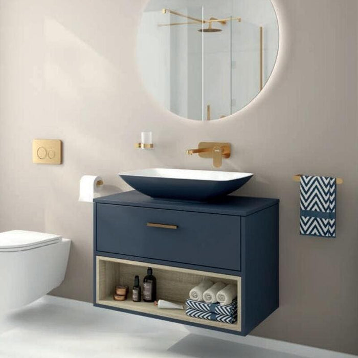 Sonas Malmo 1 Drawer Wall Hung Vanity Unit With Countertop And Handle