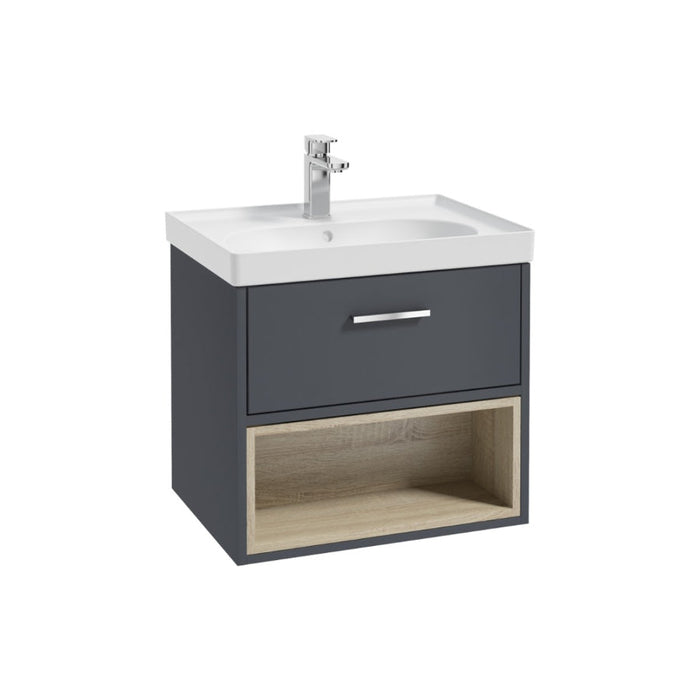 Sonas Malmo 1 Drawer Wall Hung Vanity Unit With Matt Finish