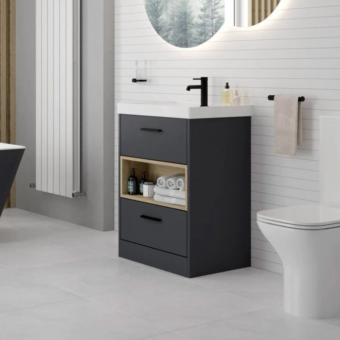 Sonas Malmo 2 Drawer Floorstanding Vanity Unit With Basin