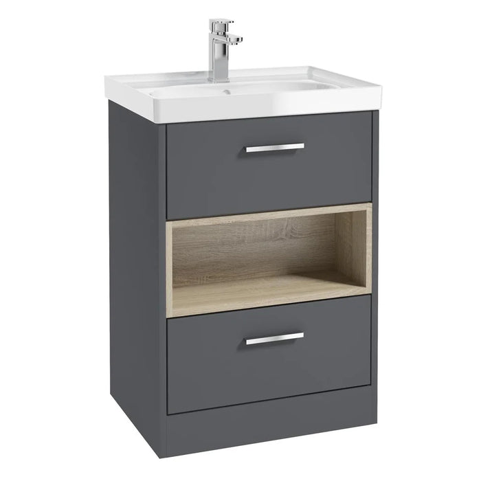 Sonas Malmo 2 Drawer Floorstanding Vanity Unit With Basin