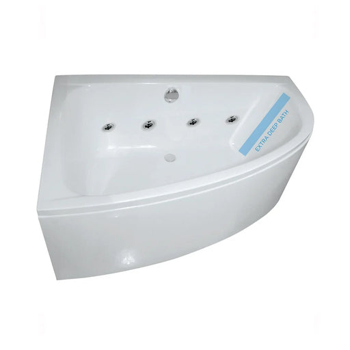 Sonas Maya Offset 8 Jet Corner Bath With Bath Panel 1500mm x