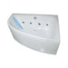 Sonas Maya Offset 8 Jet Corner Bath With Bath Panel 1500mm x