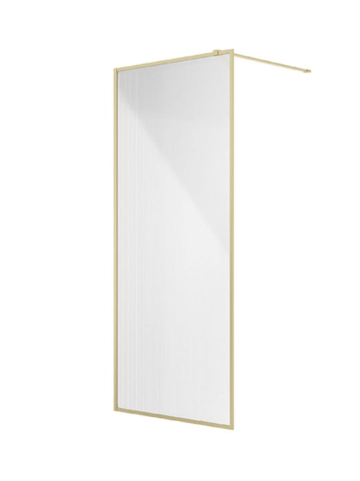 Sonas Mirage Frame With Fluted Glass - Brushed Gold / 900mm