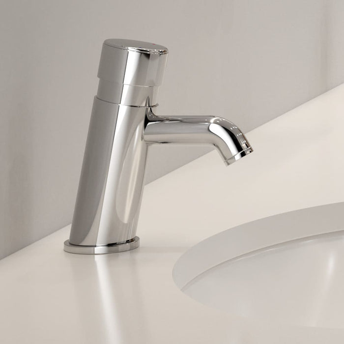 Sonas Non Concussive Self-Closing Basin Mixer Tap - Chrome