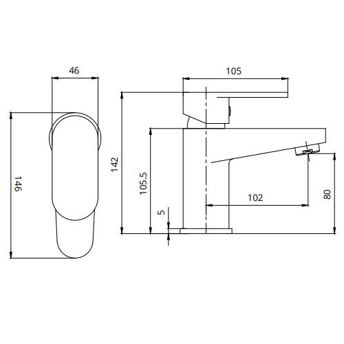 Sonas Norfolk Eco Flow Basin Mixer Tap with Free Waste