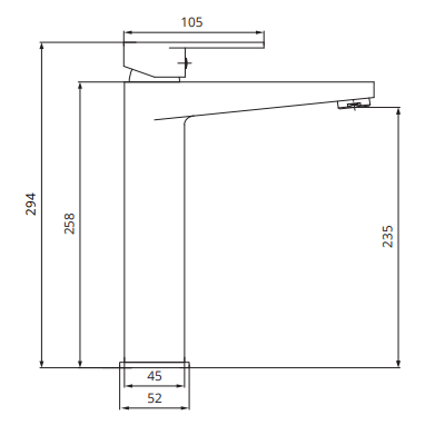 Sonas Norfolk Eco Flow Tall Basin Mixer Tap