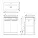 Sonas Otto Plus 2 Door Floorstanding Vanity Unit With Basin