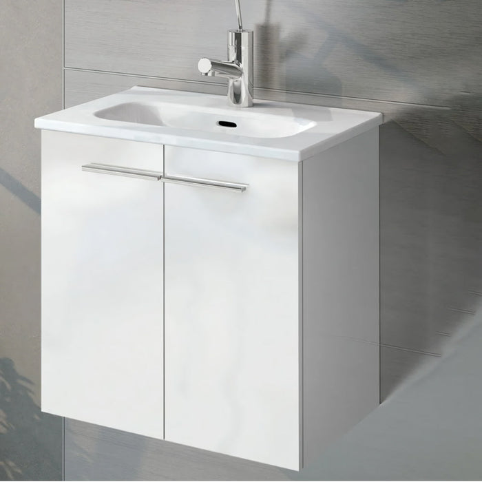 Sonas Paris 500mm 2 Door Wall Hung Vanity Unit With Basin